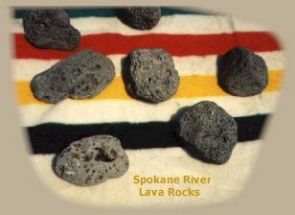 LAVA SWEAT LODGE ROCKS, 
7 for the seven directions.
Copyright  Steve Greene.
Used with permission.